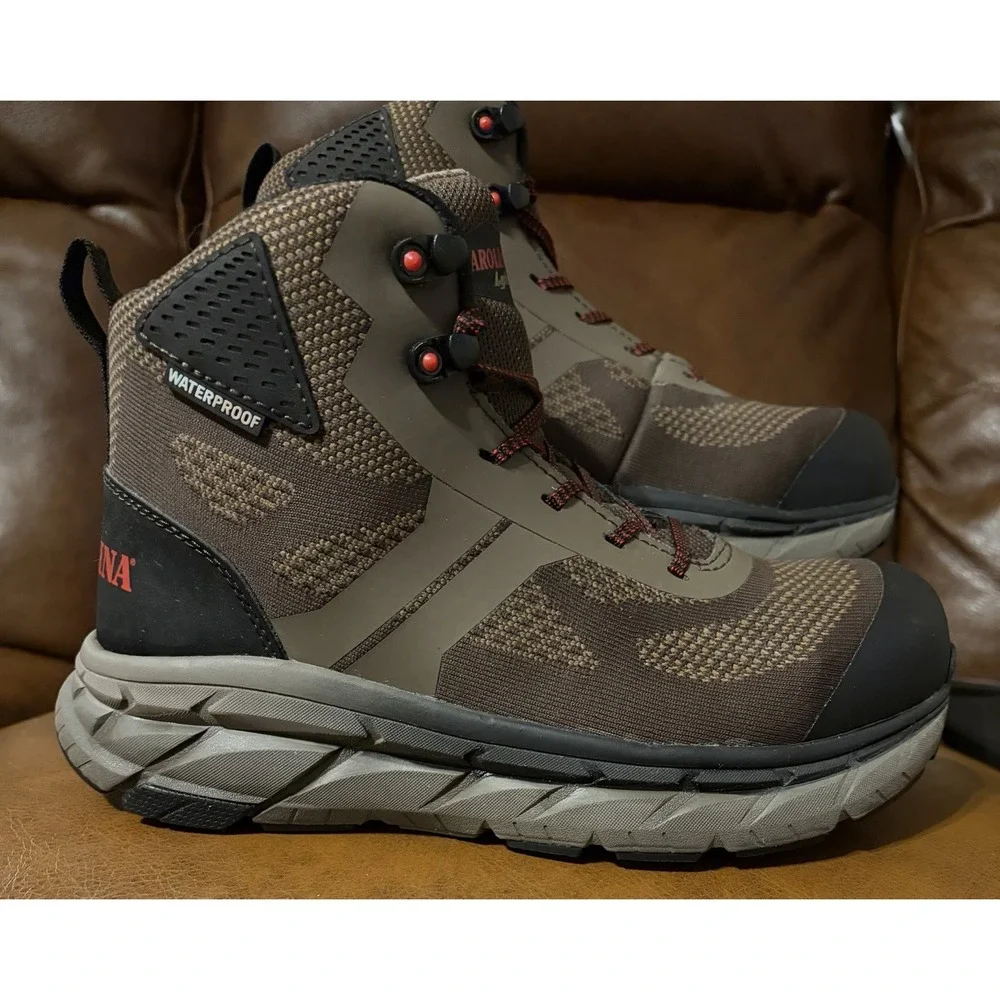 Carolina Voltrex CA1915 Mens Waterproof Mid Cut Safety Toe Lace Lytning Size 8
